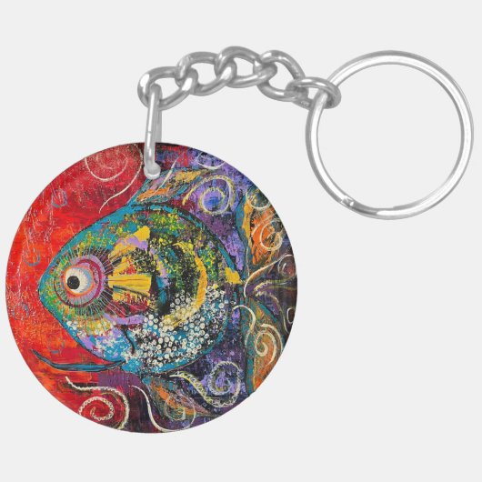 Fisch Akrylischer Schlüsselanhänger (Rückseite rechts)