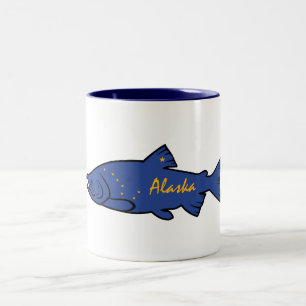 Fisch-Alaska-Lachse Zweifarbige Tasse