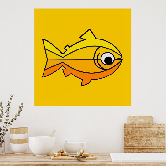 Fisch als Symbol des Christentums Poster (Küche)
