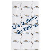 Fisch am Haken Kleine Geschenktüte (Vorderseite)