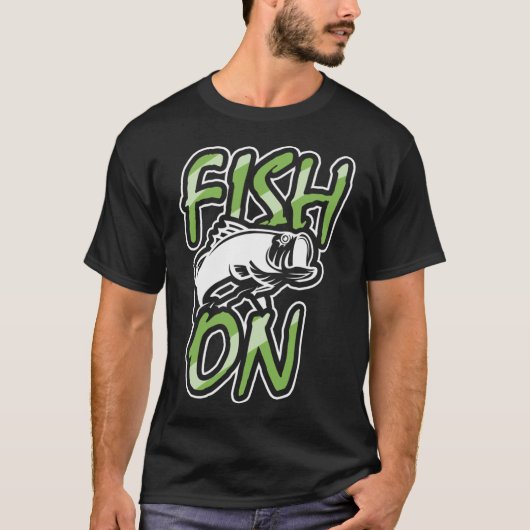 Fisch am Haken T-Shirt (Vorderseite)