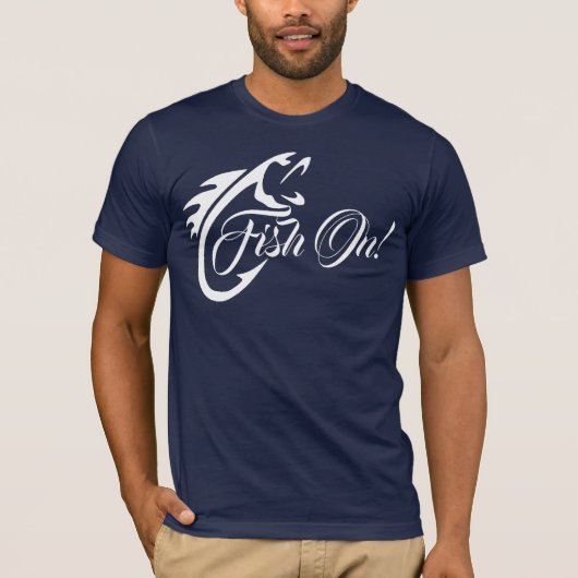 Fisch an! T - Shirt für Fischereiliebhaber (Vorderseite)