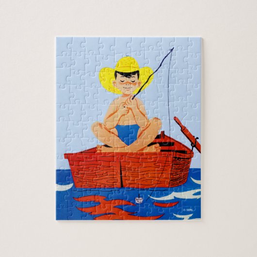 Fisch angeln puzzle (Vertikal)