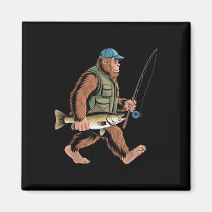 Fisch Angler Fischer Bigfoot Sasquatch Zander Fi Magnet