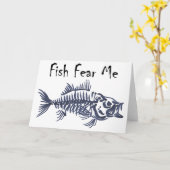 Fisch Angst mich Karte (Gelbe Blume)