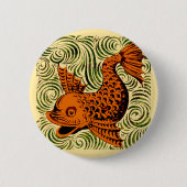 Fisch Antikes Tile Alte Kunst antiken Button (Vorderseite)