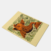 Fisch Antikes Tile Alte Kunst antiken Fußmatte (Schrägansicht)