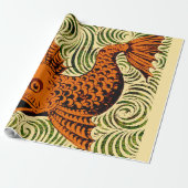 Fisch Antikes Tile Alte Kunst antiken Geschenkpapier (Ungerollt)