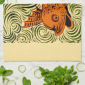 Fisch Antikes Tile Alte Kunst antiken Geschirrtuch (Gefaltet)