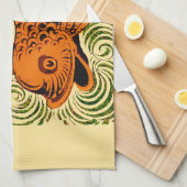 Fisch Antikes Tile Alte Kunst antiken Geschirrtuch (Viertel Falte)