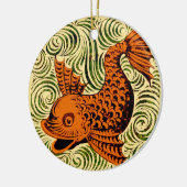 Fisch Antikes Tile Alte Kunst antiken Keramik Ornament (Links)