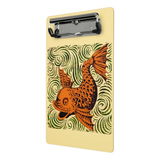 Fisch Antikes Tile Alte Kunst antiken Mini Klemmbrett (Gewinkelt2)