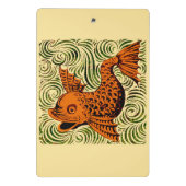 Fisch Antikes Tile Alte Kunst antiken Mini Klemmbrett (Rückseite)