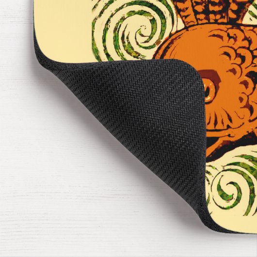 Fisch Antikes Tile Alte Kunst antiken Mousepad (Ecke)