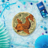 Fisch Antikes Tile Alte Kunst antiken Pappteller (Party)