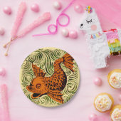 Fisch Antikes Tile Alte Kunst antiken Pappteller (Party)