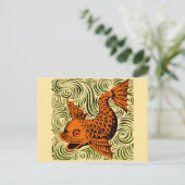 Fisch Antikes Tile Alte Kunst antiken Postkarte (Stehend Vorderseite)
