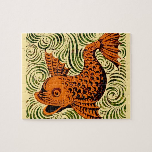 Fisch Antikes Tile Alte Kunst antiken Puzzle (Horizontal)