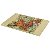 Fisch Antikes Tile Alte Kunst antiken Schneidebrett (Ecke)