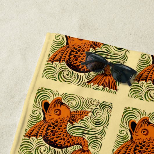 Fisch Antikes Tile Alte Kunst antiken Strandtuch (Beispiel)