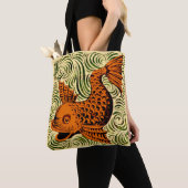 Fisch Antikes Tile Alte Kunst antiken Tasche (Von Nahem)