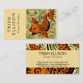 Fisch Antikes Tile Alte Kunst antiken Visitenkarte (Vorne/Hinten)