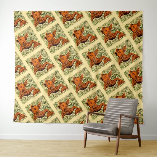 Fisch Antikes Tile Alte Kunst antiken Wandteppich (Beispiel (Horizontal))