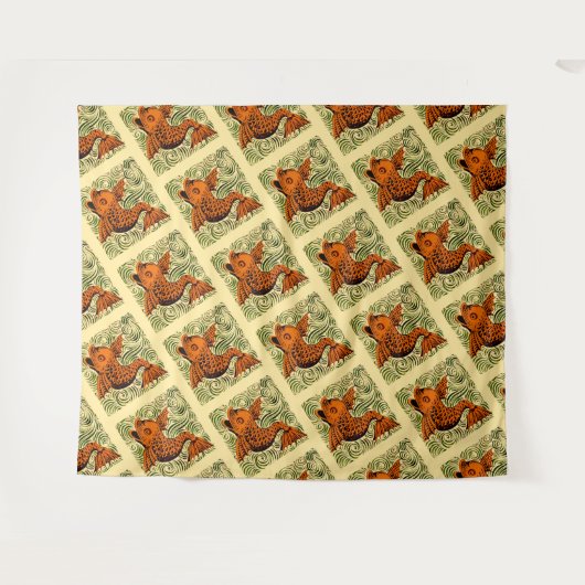 Fisch Antikes Tile Alte Kunst antiken Wandteppich (Vorderseite (Horizontal))