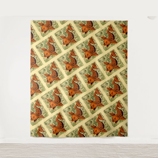 Fisch Antikes Tile Alte Kunst antiken Wandteppich (Vorderseite)