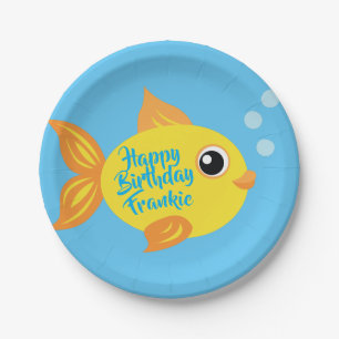 Fisch-Aquarium-1. Geburtstags-Teller Pappteller
