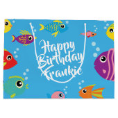 Fisch Aquarium 1 Geburtstagsgeschenktasche Große Geschenktüte (Rückseite)