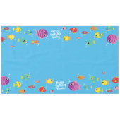 Fisch Aquarium Niedlich Erster Geburtstag Tischtuc Tischdecke (Vorderseite (Horizontal))