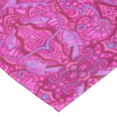 Fisch Arabesque Unterwasser Bohemisches Muster ros Tischdecke (Schrägansicht)