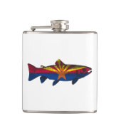 Fisch Arizona Flaggenforelle Flachmann (Vorderseite)