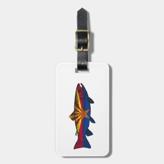 Fisch Arizona Flaggenforelle Gepäckanhänger (Vorderseite vertikal)