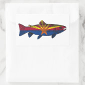 Fisch Arizona Flaggenforelle Rechteckiger Aufkleber (Tasche)