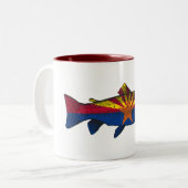 Fisch Arizona Flaggenforelle Zweifarbige Tasse (Vorderseite Links)