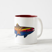 Fisch Arizona Flaggenforelle Zweifarbige Tasse (VorderseiteRechts)