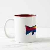 Fisch Arizona Flaggenforelle Zweifarbige Tasse (Links)
