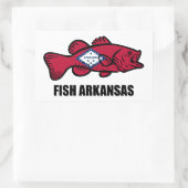 Fisch Arkansas Rechteckiger Aufkleber (Tasche)