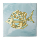 Fisch Art Blue Nautic Fliese (Vorderseite)