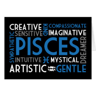 Fisch-Astrologie-Wort-Collagen-Karte