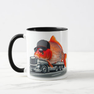 Fisch auf der Straße Tasse