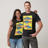 Fisch auf Gelb T-Shirt (Unisex)