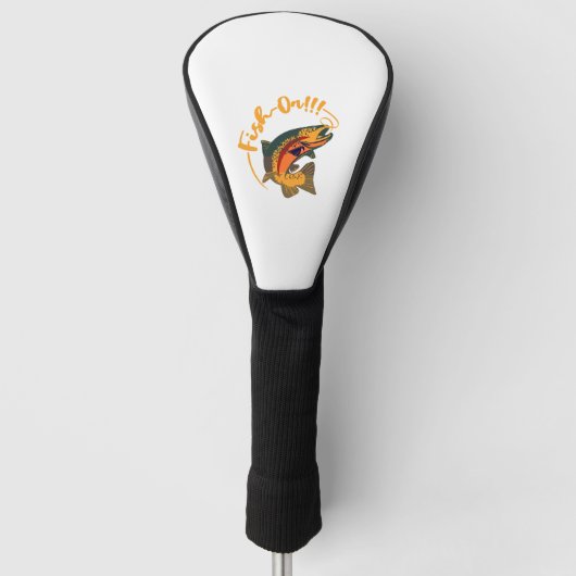 Fisch auf Regenbogenforellen Fischerei Golf Headcover (Vorderseite)
