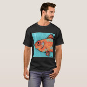 Fisch auf Türkis T-Shirt (Vorne ganz)
