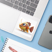 Fisch Aufkleber (Laptop mit iPhone)