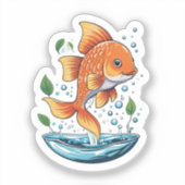 Fisch-Aufkleber Aufkleber (Vorderseite)