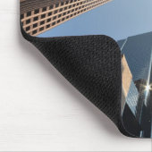 Fisch-Auge Linse des Gebäude, Boston, US Mousepad (Ecke)