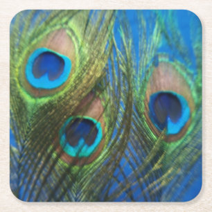 Fisch-Augen-Pfau-Stillleben Rechteckiger Pappuntersetzer